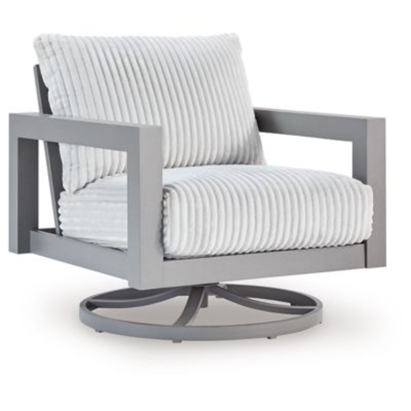 Hurley Park – Gray – Swivel Chair With Cushion