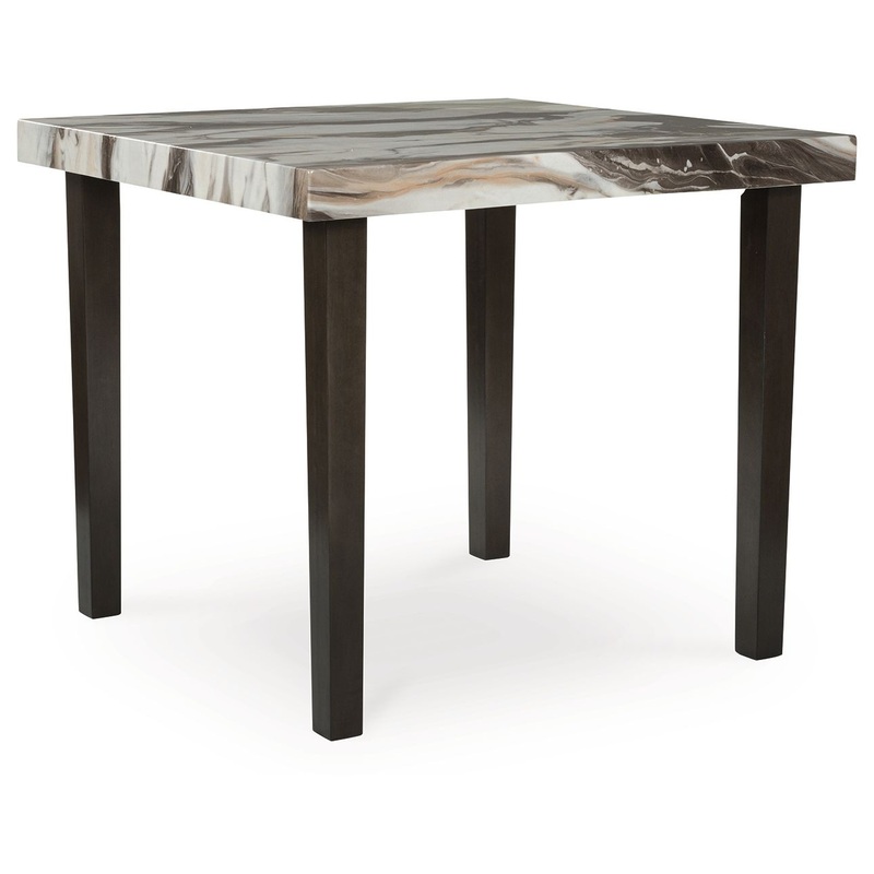 Jeshina – Dark Brown / Beige – Square Dining Room Counter Table
