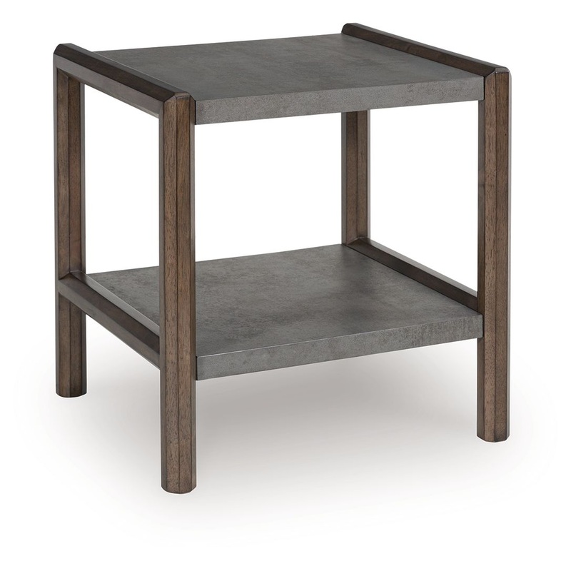 Kallenny – Brown / Gray – Rectangular End Table