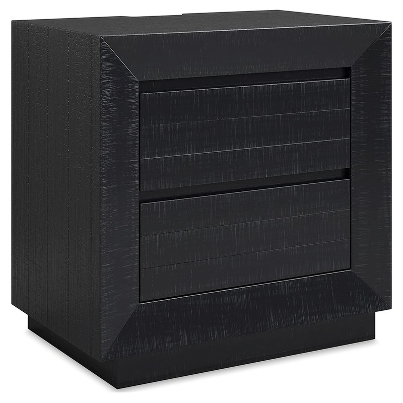 Londer – Black – Two Drawer Night Stand