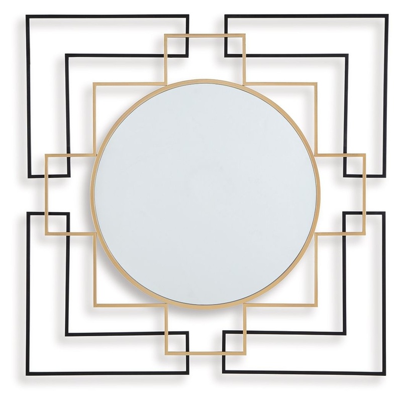 Oceanal – Black / Gold Finish – Accent Mirror