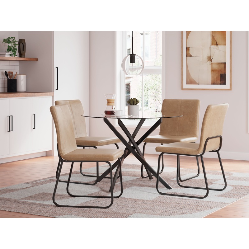 Pharwynn – Black – 5 Pc. – Dining Room Table, 4 Side Chair