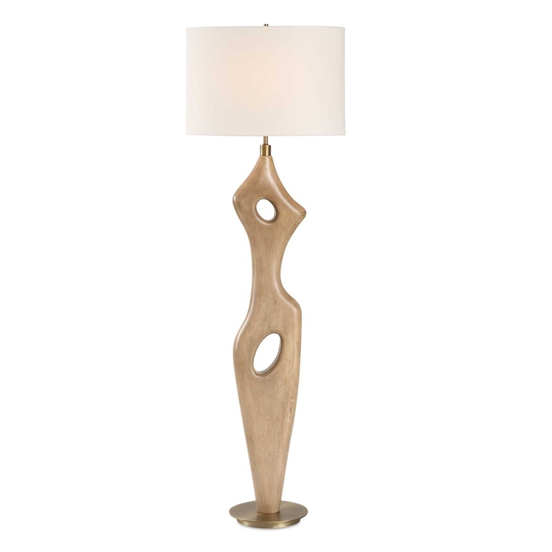 Almyra – Solid Wood Floor Lamp – Light Brown