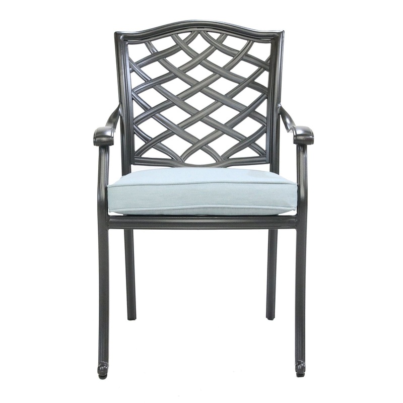 Dining Arm Chair (Set of 2)|Beige|Light Blue