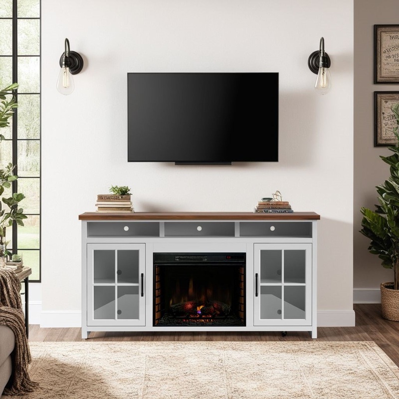 Hampton – Fireplace TV Stand Console