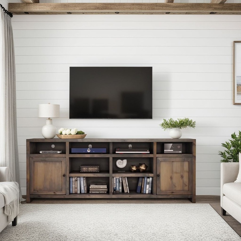 Joshua Creek – TV Stand Console For TVs Up To 95 – Barnwood