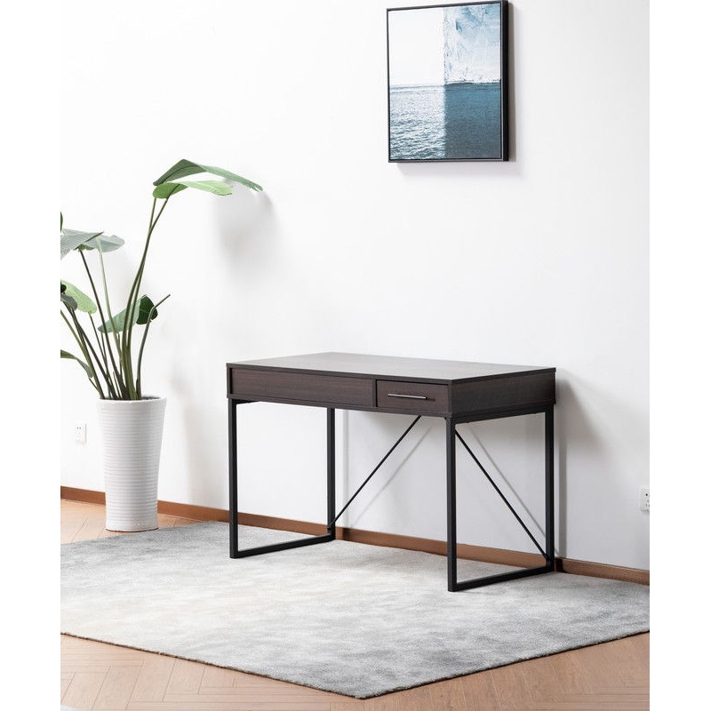 Juno – Wood Lift Top Desk With Hidden Storage And Drawer – Dark Brown