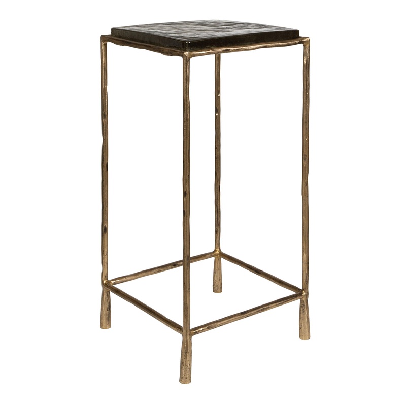 Ovard – Antiqued Accent Table – Bronze