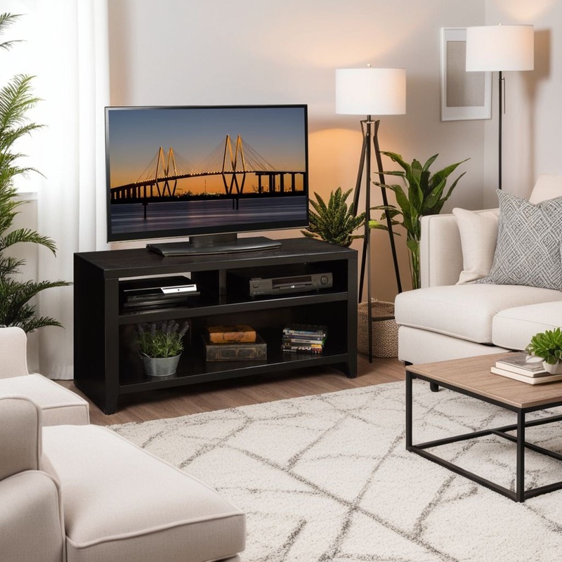 Urban Loft – TV Stand|Dark Brown|50″W x 18″D x 27″H|68″W x 18″D x 32″H|86″W x 18″D x 35″H
