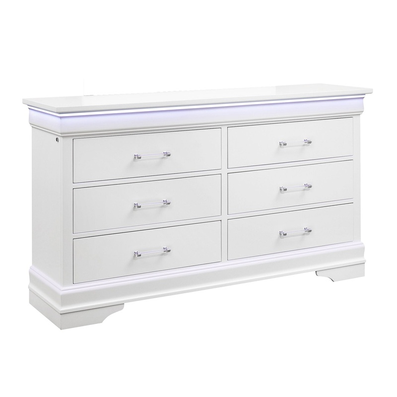 Charlston – Dresser With LED|White