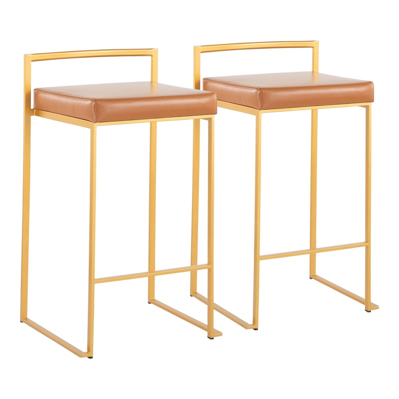 Fuji – Contemporary / Glam Design Counter Stool (Set of 2)