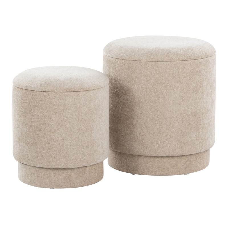 Marla – Upholste Contemporary Ottoman Set