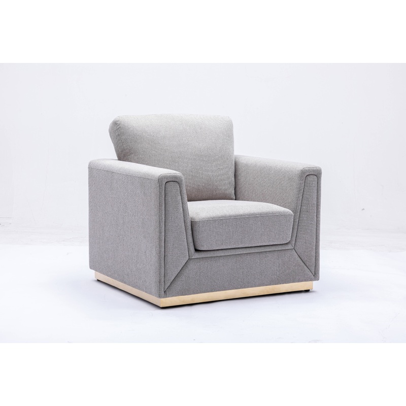 Valin – Linen Chair For Living Room – Gray