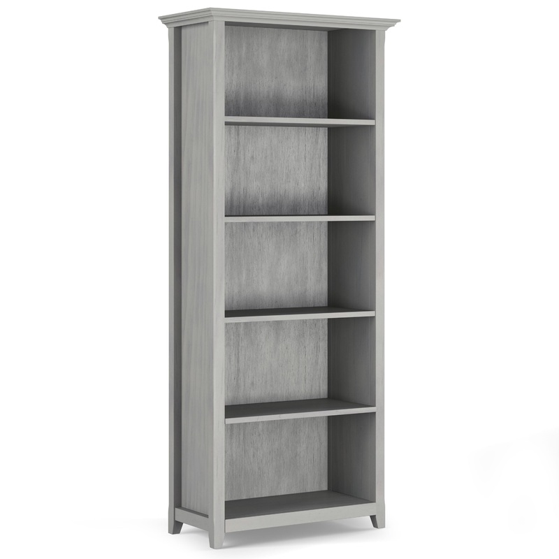 Amherst – 5 Shelf Bookcase – Fog Gray