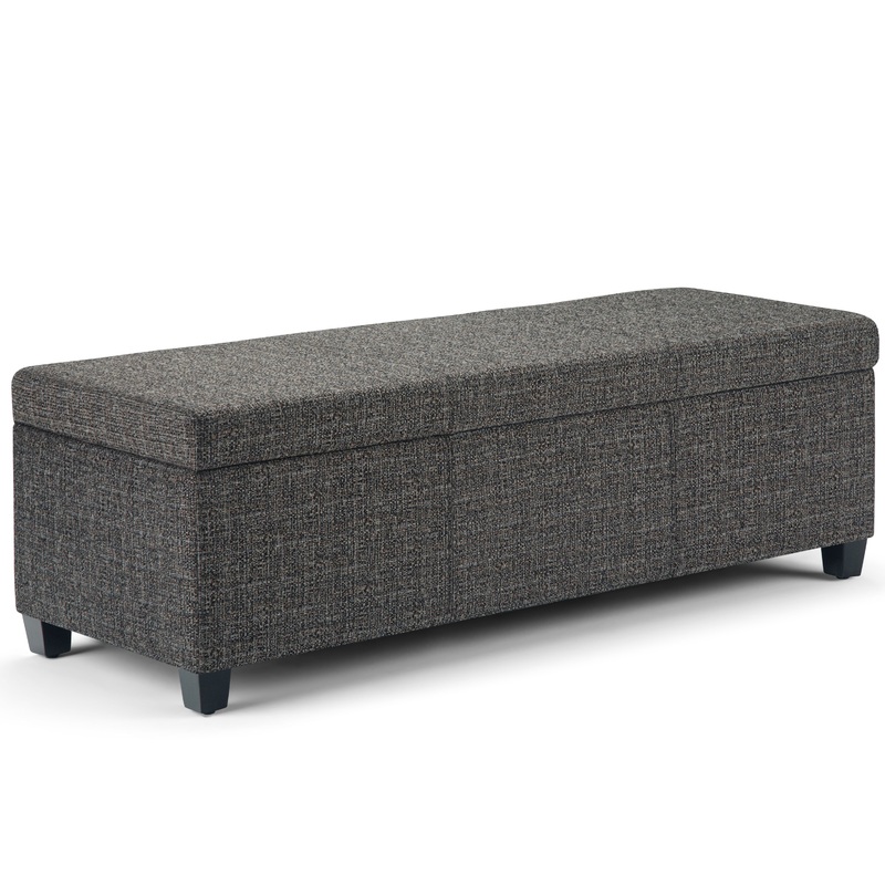 Avalon – Storage Ottoman Bench – Dark Gray