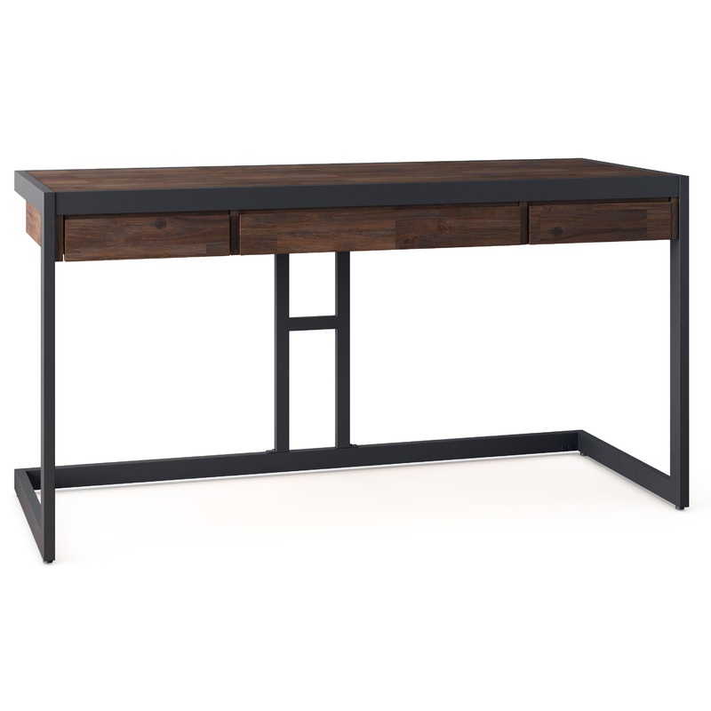 Erina – Desk – Distressed Charcoal Brown