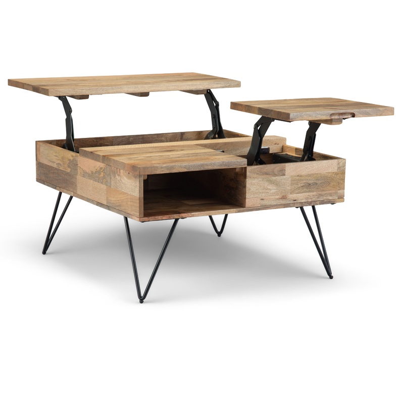 Hunter – Lift Top Square Coffee Table – Natural