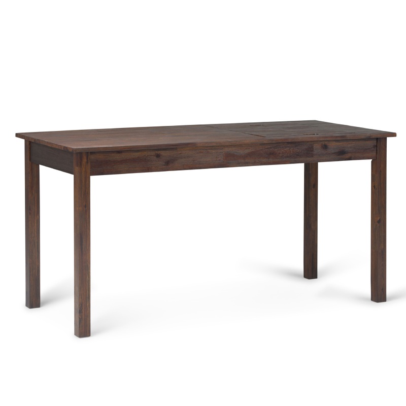 Monroe – Desk – Distressed Charcoal Brown