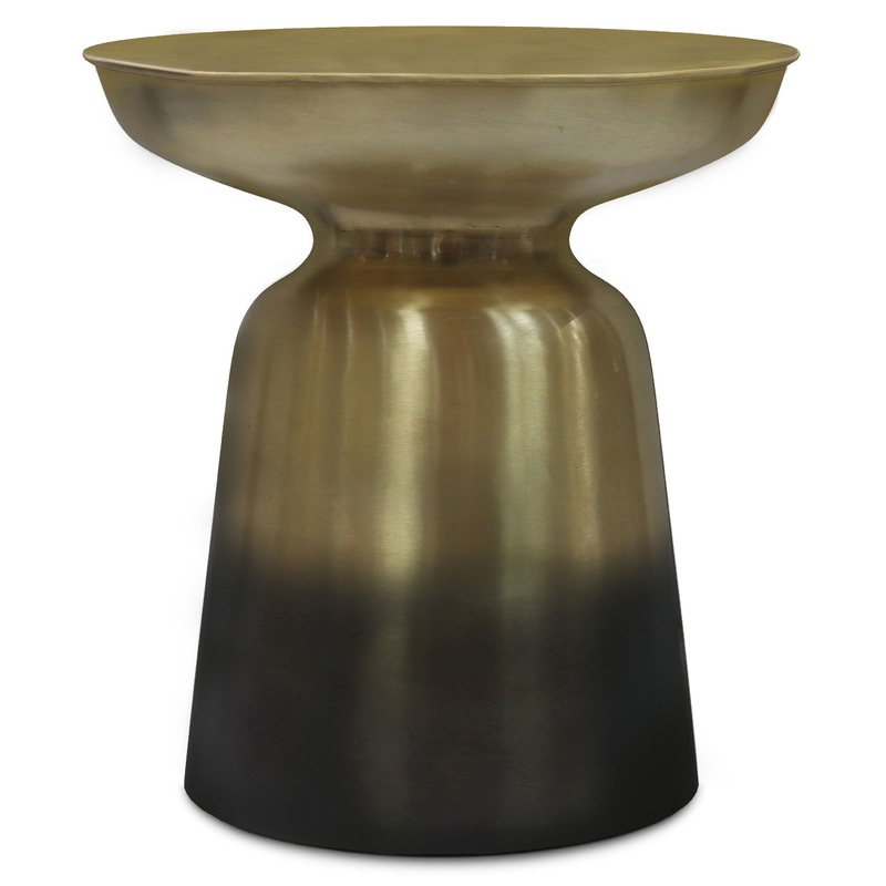 Toby – Metal Accent Table – Gold / Black Ombre