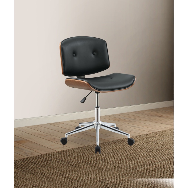Camila – Synthetic Leather Office Chair – Black
