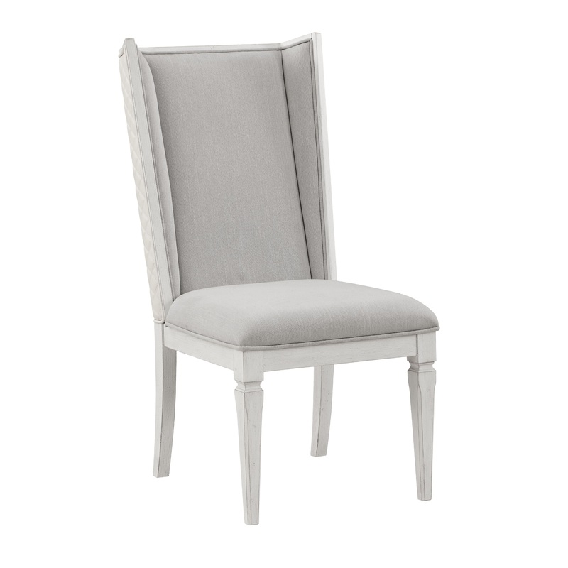 Katia – Side Chair (Set of 2) – Gray / White