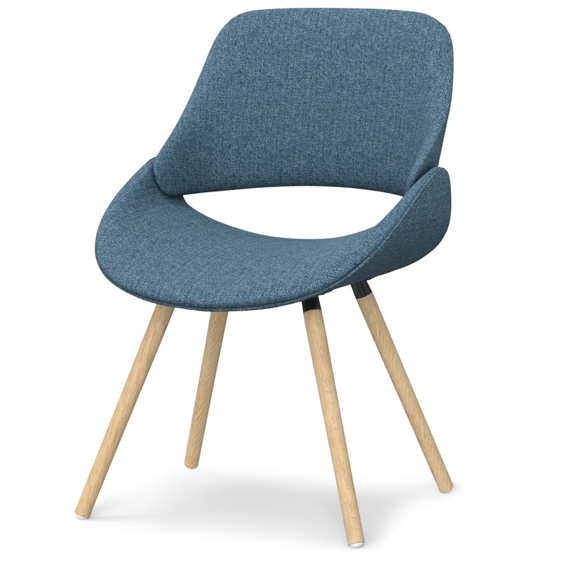 Malden – Bentwood Dining Chair – Denim Blue / Light Brown