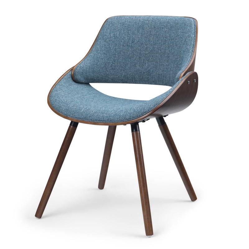Malden – Bentwood Dining Chair With Wood Back – Denim Blue