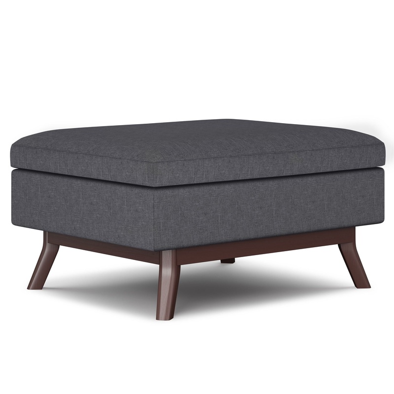 Owen – Coffee Table Storage Ottoman – Slate Gray