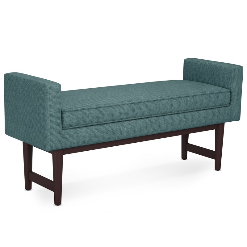 Scott – Ottoman Bench – Smoky Teal
