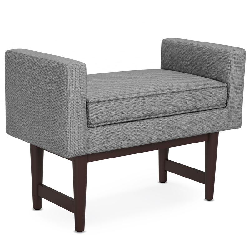 Scott – Small Ottoman Bench – Pewter Gray