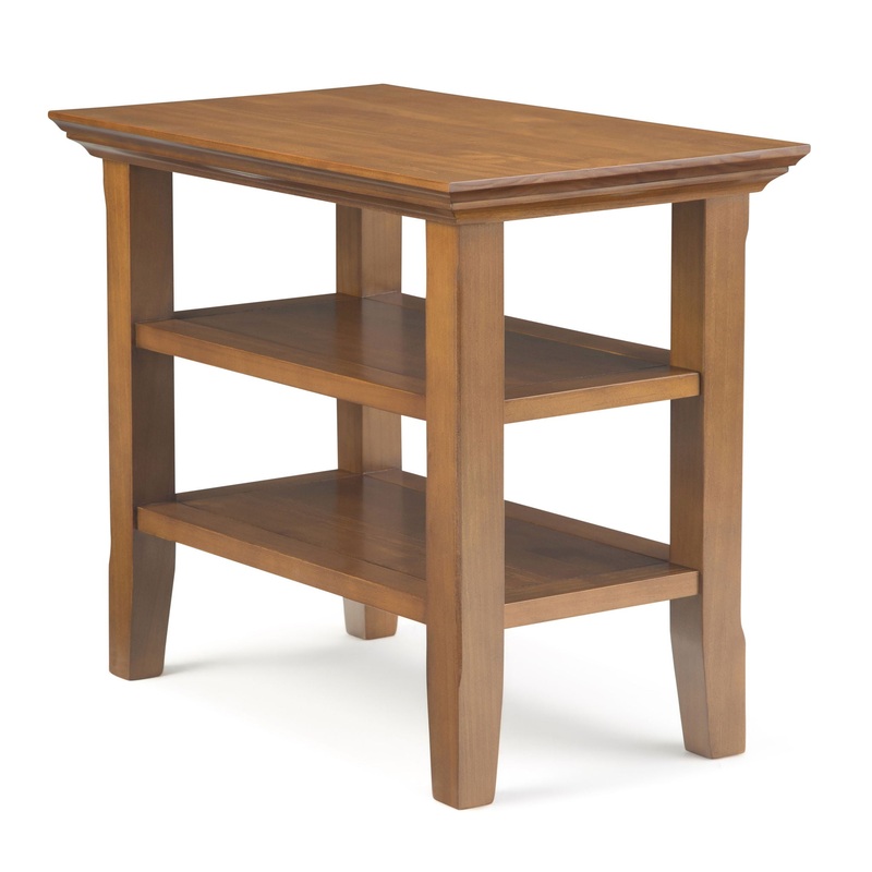 Acadian – Narrow Side Table – Light Golden Brown