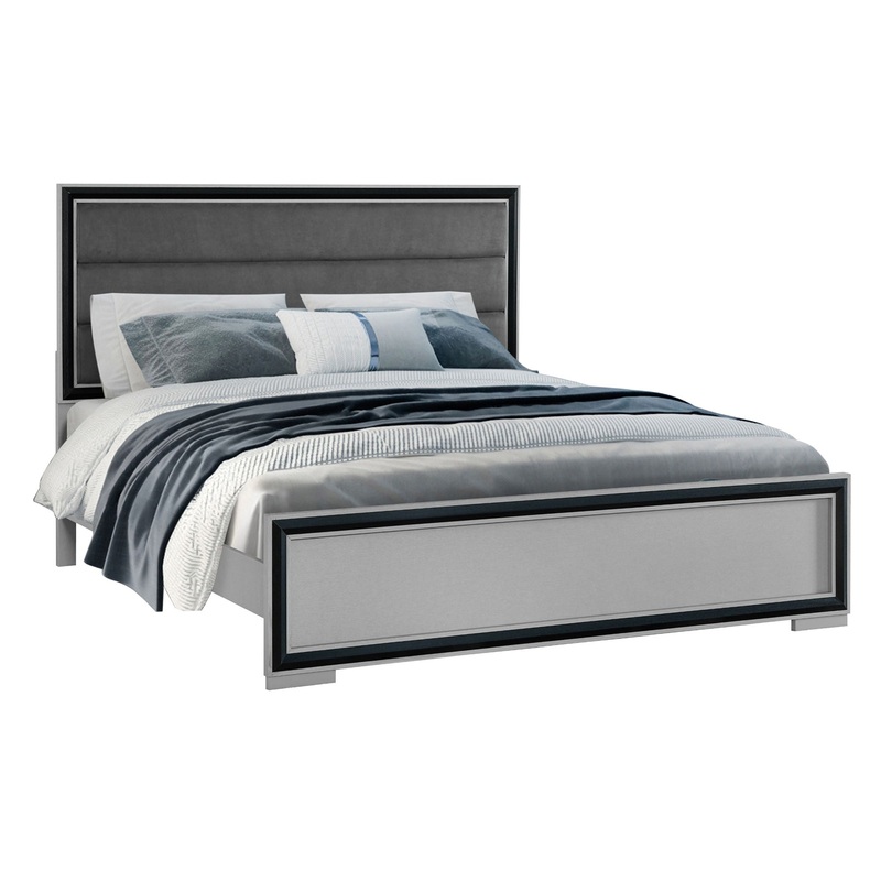 Adelaide – Bed With LED|Gray|King|Full|Queen