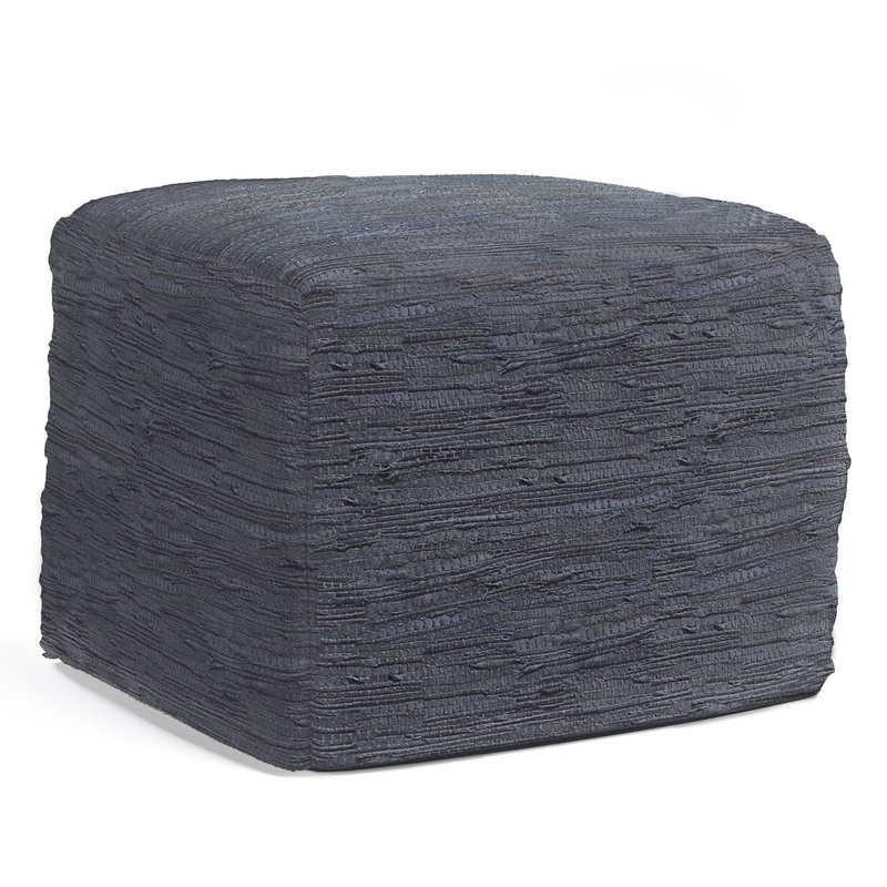 Fredrik – Square Pouf – Dark Blue