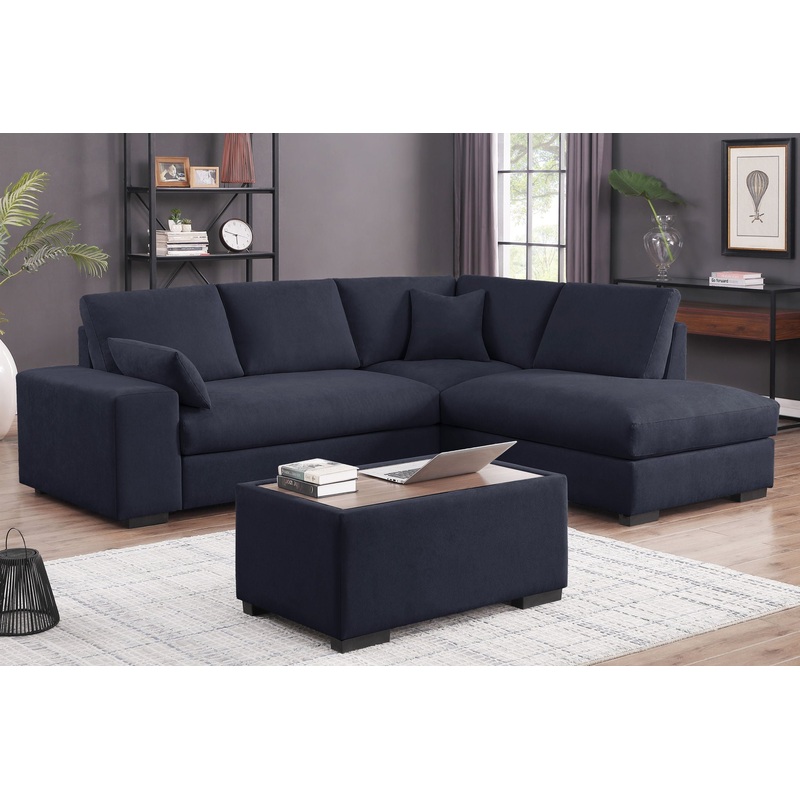 Joshua – 100 Sectional Sofa with Right Facing Chaise and Console Ottoman