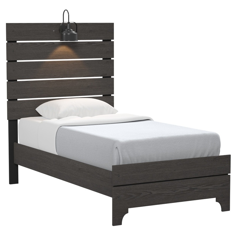 Junipe – Bed With Lights|Dark Brown|Twin|Full|Queen|King