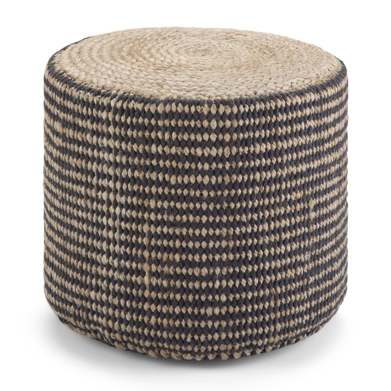 Larissa – Round Braided Pouf – Natural