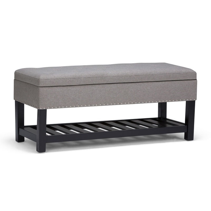 Lomond – Storage Ottoman Bench – Dove Gray