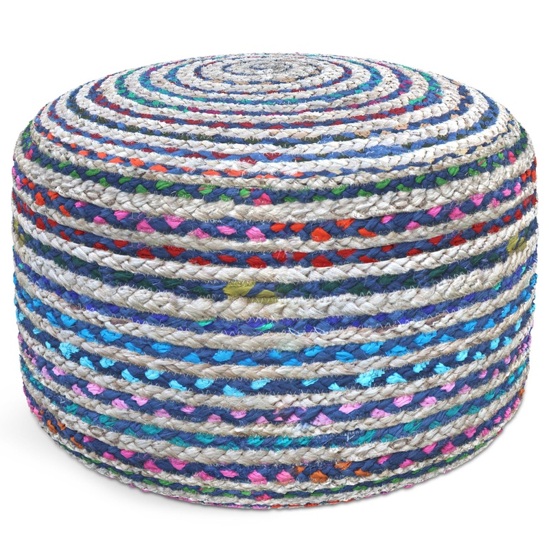 Margo – Round Pouf – Blue