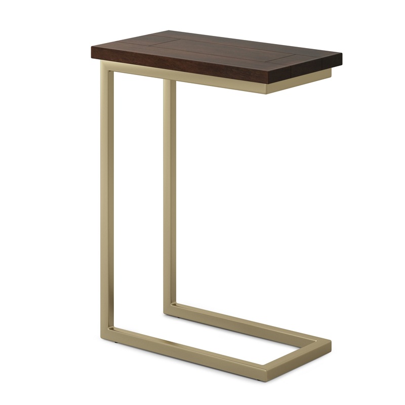 Skyler – C Side Table – Dark Brown / Gold