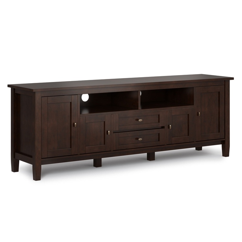 Warm Shaker – TV Media Stand – Russet Brown
