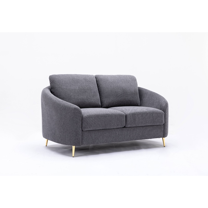 Yuina – Linen Loveseat – Gray