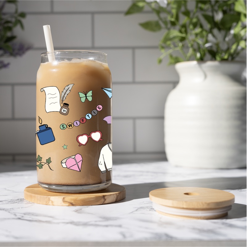 16 oz Iced Coffee Glass Can – Taylor Swift