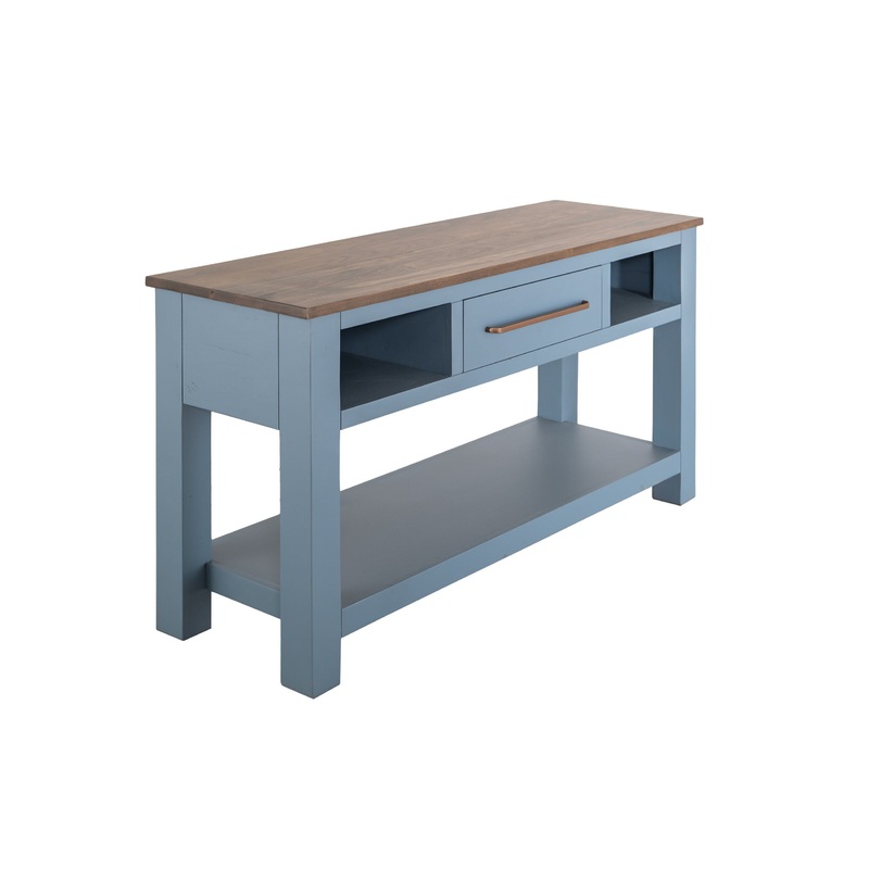 Alban – 1 Drawer Sofa Table|Light Blue