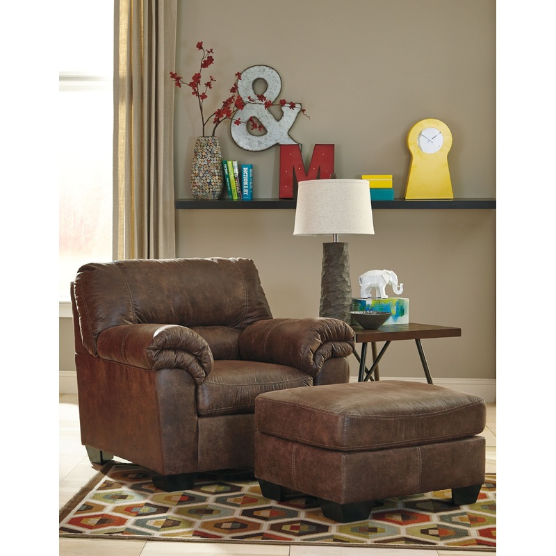 Bladen – Chair, Ottoman|Dark Brown|Dark Gray