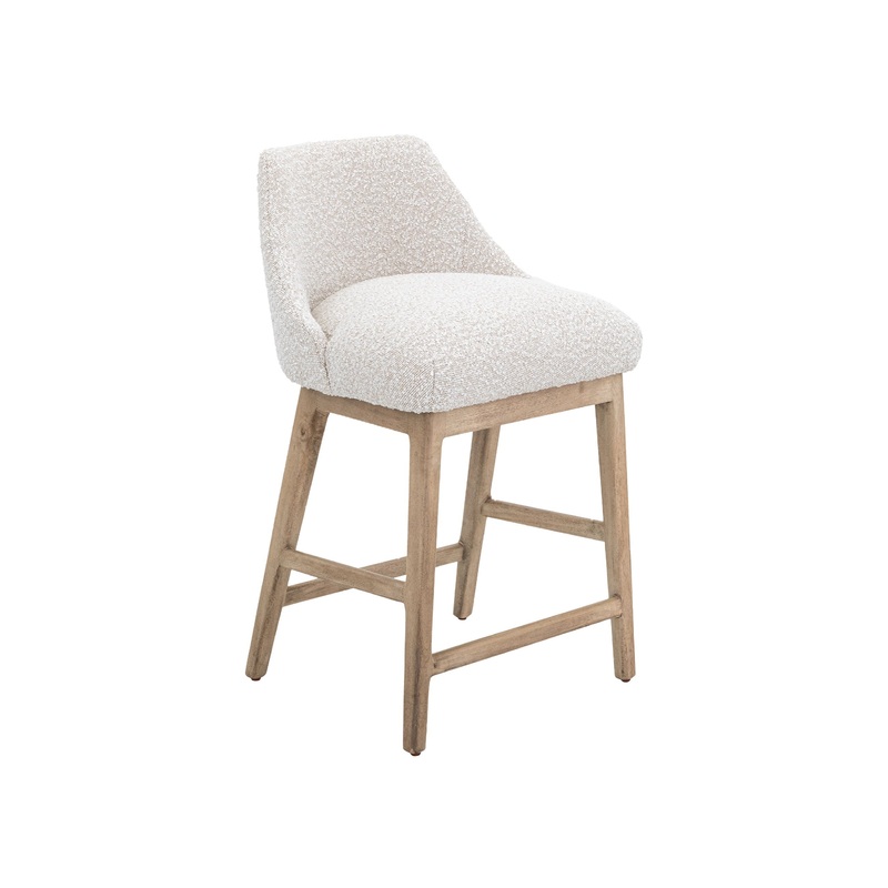 Emma –  Upholstered Barstool|White|Counter Height (24″-27″)|Bar Height (28″-30″)