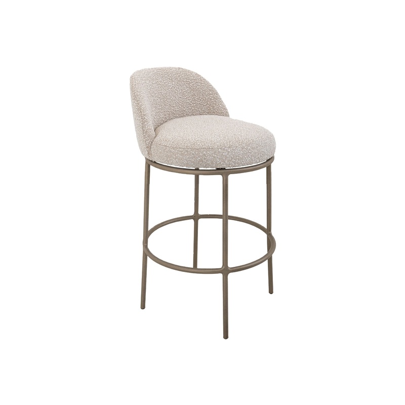 Snow –  Upholstered Barstool|Beige|Counter Height (24″-27″)|Bar Height (28″-30″)