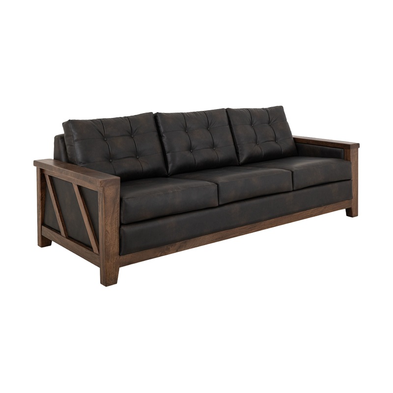 Walnut – Sofa – Licorice Black