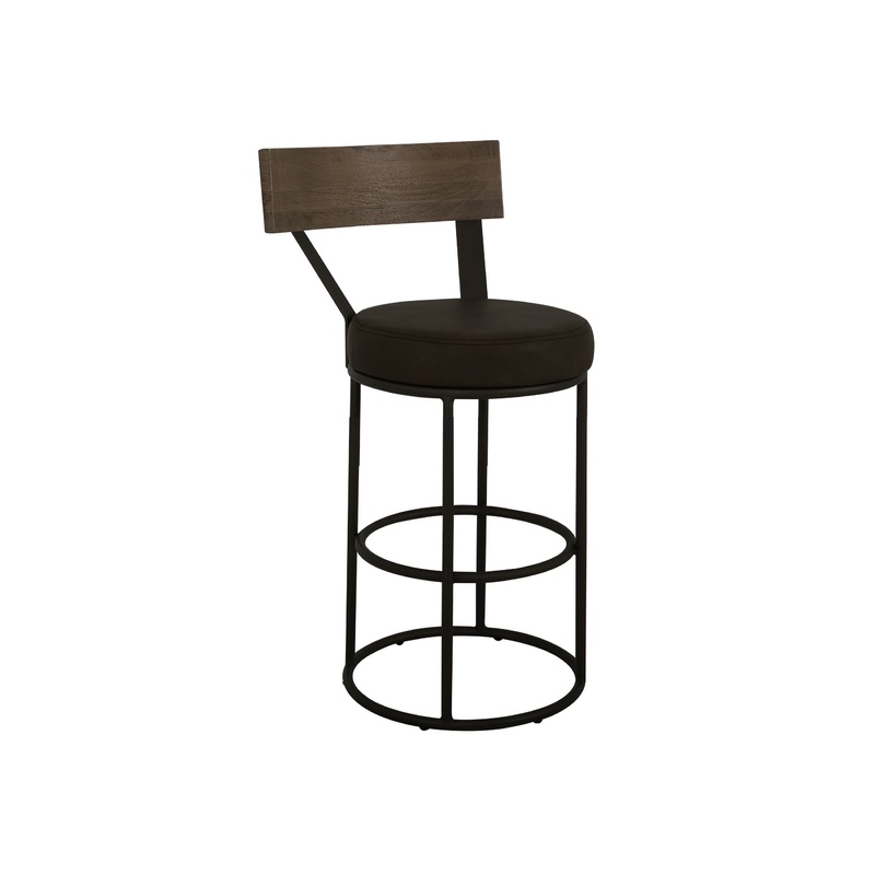 Xel-Ha – Upholstered Barstool – Dark Chocolate