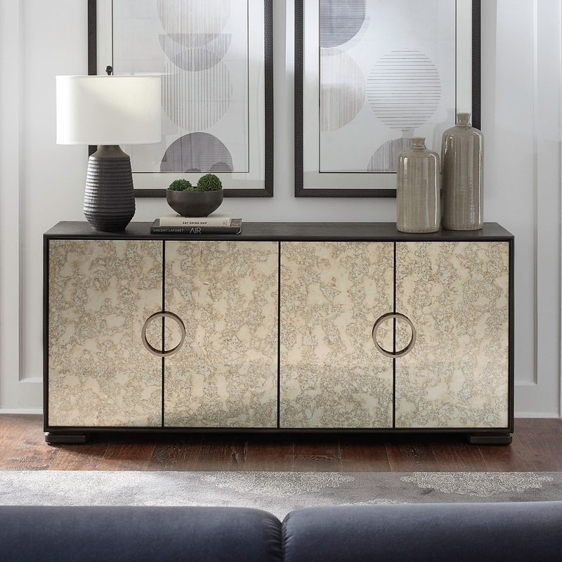 Barlowe – 4 Door Accent Cabinet – Brown