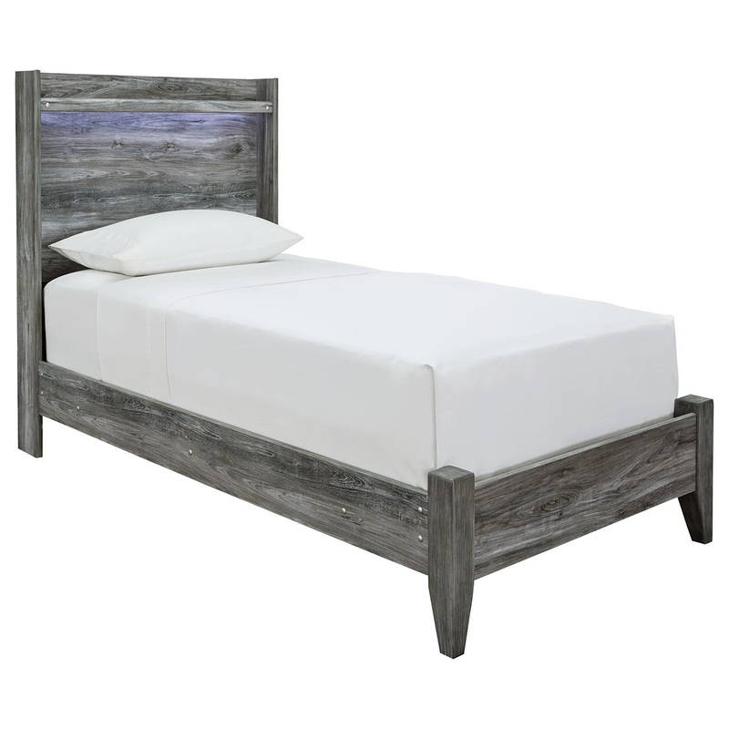 Baystorm – Panel Bed|Gray|Twin|Full
